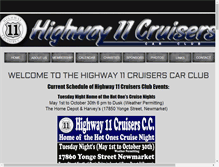 Tablet Screenshot of highway11cruisers.ca